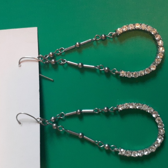 Torrid Horseshoe Shaped Rhinestone Dangle Earrings - Picture 3 of 3